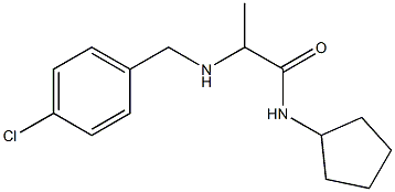 2-{[(4-chlorophenyl)methyl]amino}-N-cyclopentylpropanamide Struktur