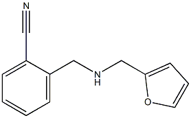 2-{[(furan-2-ylmethyl)amino]methyl}benzonitrile Struktur