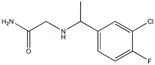 2-{[1-(3-chloro-4-fluorophenyl)ethyl]amino}acetamide Struktur