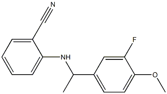 2-{[1-(3-fluoro-4-methoxyphenyl)ethyl]amino}benzonitrile Struktur