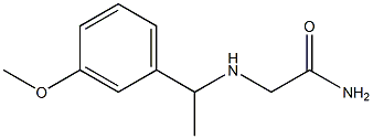 2-{[1-(3-methoxyphenyl)ethyl]amino}acetamide Struktur