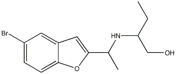 2-{[1-(5-bromo-1-benzofuran-2-yl)ethyl]amino}butan-1-ol Struktur