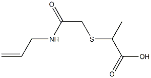 2-{[2-(allylamino)-2-oxoethyl]thio}propanoic acid Struktur