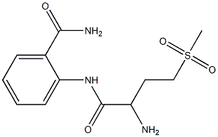 2-{[2-amino-4-(methylsulfonyl)butanoyl]amino}benzamide Struktur