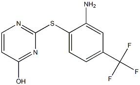 2-{[2-amino-4-(trifluoromethyl)phenyl]sulfanyl}pyrimidin-4-ol Struktur