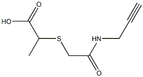 2-{[2-oxo-2-(prop-2-ynylamino)ethyl]thio}propanoic acid Struktur