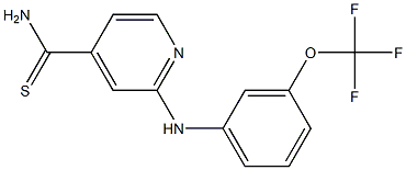 2-{[3-(trifluoromethoxy)phenyl]amino}pyridine-4-carbothioamide Struktur