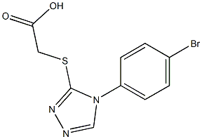 2-{[4-(4-bromophenyl)-4H-1,2,4-triazol-3-yl]sulfanyl}acetic acid Struktur