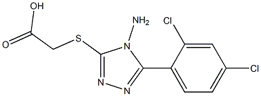 2-{[4-amino-5-(2,4-dichlorophenyl)-4H-1,2,4-triazol-3-yl]sulfanyl}acetic acid Struktur