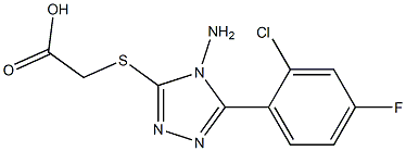 2-{[4-amino-5-(2-chloro-4-fluorophenyl)-4H-1,2,4-triazol-3-yl]sulfanyl}acetic acid Struktur