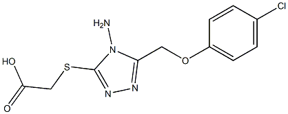 2-{[4-amino-5-(4-chlorophenoxymethyl)-4H-1,2,4-triazol-3-yl]sulfanyl}acetic acid Struktur