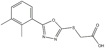 2-{[5-(2,3-dimethylphenyl)-1,3,4-oxadiazol-2-yl]sulfanyl}acetic acid Struktur