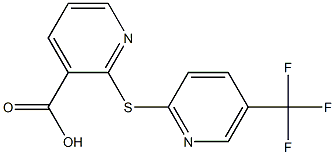 2-{[5-(trifluoromethyl)pyridin-2-yl]sulfanyl}pyridine-3-carboxylic acid Struktur