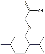 2-{[5-methyl-2-(propan-2-yl)cyclohexyl]oxy}acetic acid Struktur