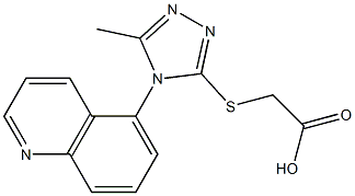 2-{[5-methyl-4-(quinolin-5-yl)-4H-1,2,4-triazol-3-yl]sulfanyl}acetic acid Struktur