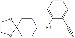 2-{1,4-dioxaspiro[4.5]decan-8-ylamino}benzonitrile Struktur