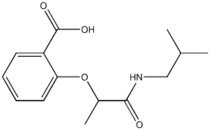 2-{1-[(2-methylpropyl)carbamoyl]ethoxy}benzoic acid Struktur