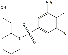 2-{1-[(3-amino-5-chloro-4-methylbenzene)sulfonyl]piperidin-2-yl}ethan-1-ol Struktur