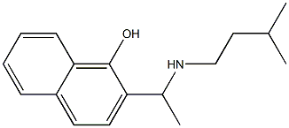 2-{1-[(3-methylbutyl)amino]ethyl}naphthalen-1-ol Struktur