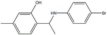 2-{1-[(4-bromophenyl)amino]ethyl}-5-methylphenol Struktur