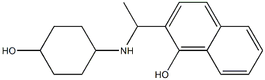 2-{1-[(4-hydroxycyclohexyl)amino]ethyl}naphthalen-1-ol Struktur