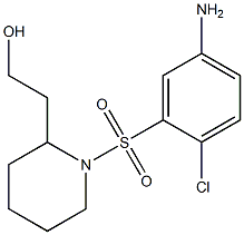 2-{1-[(5-amino-2-chlorobenzene)sulfonyl]piperidin-2-yl}ethan-1-ol Struktur