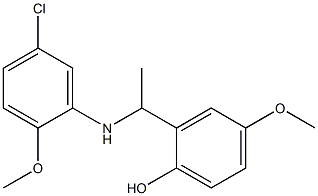 2-{1-[(5-chloro-2-methoxyphenyl)amino]ethyl}-4-methoxyphenol Struktur