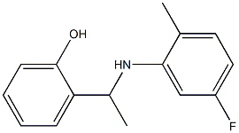 2-{1-[(5-fluoro-2-methylphenyl)amino]ethyl}phenol Struktur