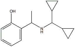 2-{1-[(dicyclopropylmethyl)amino]ethyl}phenol Struktur