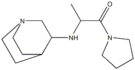 2-{1-azabicyclo[2.2.2]octan-3-ylamino}-1-(pyrrolidin-1-yl)propan-1-one Struktur