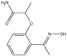 2-{2-[1-(hydroxyimino)ethyl]phenoxy}propanamide Struktur