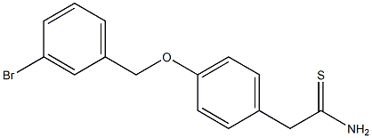 2-{4-[(3-bromobenzyl)oxy]phenyl}ethanethioamide Struktur