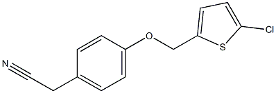 2-{4-[(5-chlorothiophen-2-yl)methoxy]phenyl}acetonitrile Struktur