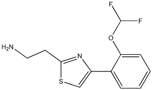 2-{4-[2-(difluoromethoxy)phenyl]-1,3-thiazol-2-yl}ethanamine Struktur