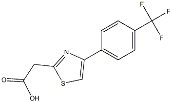 2-{4-[4-(trifluoromethyl)phenyl]-1,3-thiazol-2-yl}acetic acid Struktur