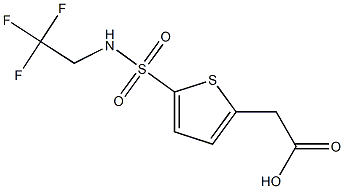 2-{5-[(2,2,2-trifluoroethyl)sulfamoyl]thiophen-2-yl}acetic acid Struktur