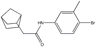 2-{bicyclo[2.2.1]heptan-2-yl}-N-(4-bromo-3-methylphenyl)acetamide Struktur