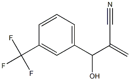 2-{hydroxy[3-(trifluoromethyl)phenyl]methyl}prop-2-enenitrile Struktur