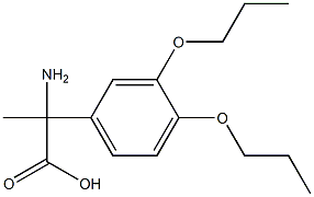 2-amino-2-(3,4-dipropoxyphenyl)propanoic acid Struktur