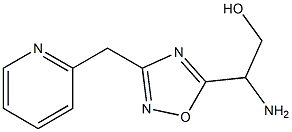 2-amino-2-[3-(pyridin-2-ylmethyl)-1,2,4-oxadiazol-5-yl]ethan-1-ol Struktur