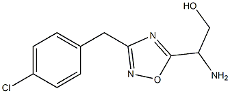 2-amino-2-{3-[(4-chlorophenyl)methyl]-1,2,4-oxadiazol-5-yl}ethan-1-ol Struktur