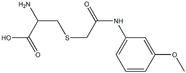 2-amino-3-({2-[(3-methoxyphenyl)amino]-2-oxoethyl}thio)propanoic acid Struktur