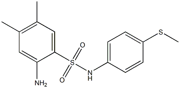 2-amino-4,5-dimethyl-N-[4-(methylsulfanyl)phenyl]benzene-1-sulfonamide Struktur