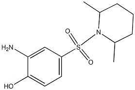 2-amino-4-[(2,6-dimethylpiperidine-1-)sulfonyl]phenol Struktur