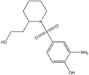 2-amino-4-{[2-(2-hydroxyethyl)piperidine-1-]sulfonyl}phenol Struktur