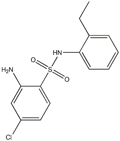 2-amino-4-chloro-N-(2-ethylphenyl)benzene-1-sulfonamide Struktur