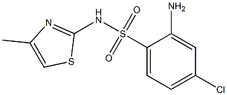 2-amino-4-chloro-N-(4-methyl-1,3-thiazol-2-yl)benzene-1-sulfonamide Struktur