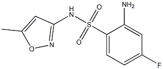 2-amino-4-fluoro-N-(5-methyl-1,2-oxazol-3-yl)benzene-1-sulfonamide Struktur