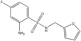 2-amino-4-fluoro-N-(furan-2-ylmethyl)benzene-1-sulfonamide Struktur