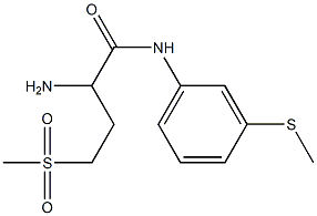 2-amino-4-methanesulfonyl-N-[3-(methylsulfanyl)phenyl]butanamide Struktur